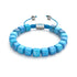 Quartz bleu | Argent | Bracelet macramé caillou pierre gemme